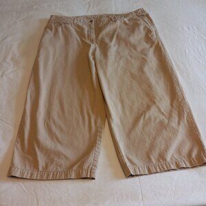 Lauren Ralph Lauren Size 16W Khaki Capri Women's Pants